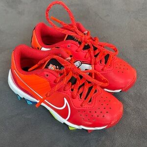 Nike Kids Red and Orange Cleats